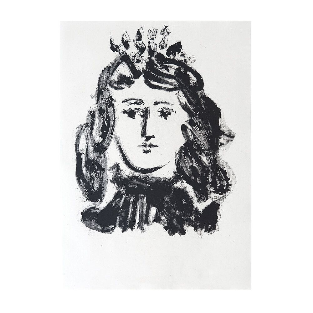 Etching Picasso - Head of a Woman Wearing a Crown 