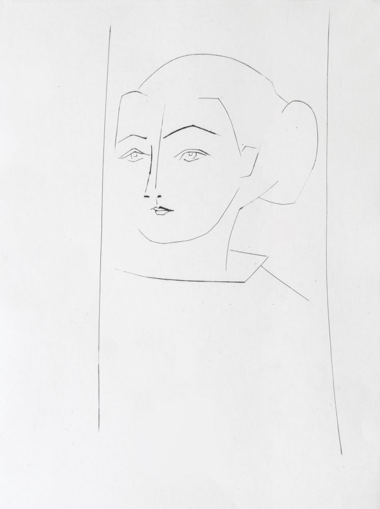 Etching Picasso - Head of a Woman Wearing her hair in a Chignon