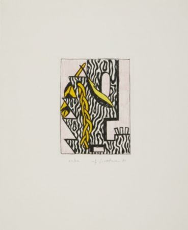 Multiple Lichtenstein - Head with Feathers and Braids