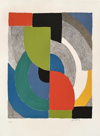 Lithograph Delaunay - Helice Olympie