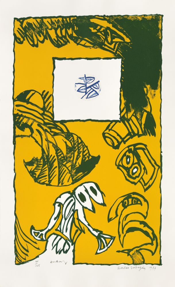 Lithograph Alechinsky - Herbes potagères