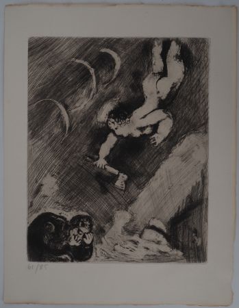 Etching Chagall - Hermès à la hache (Le bûcheron et Mercure)