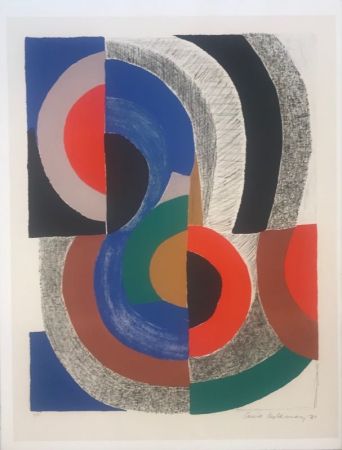 Lithograph Delaunay - Hippocampe 