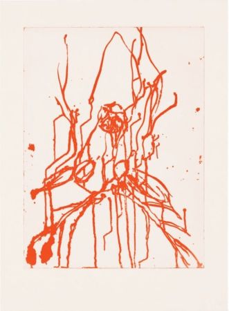 Lithograph Baselitz - Hirsch I (rot)