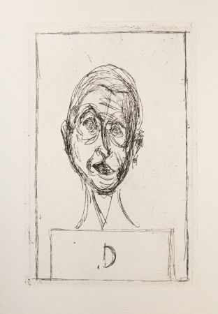 Etching Giacometti - Histoire de rats (Self Portrait II)
