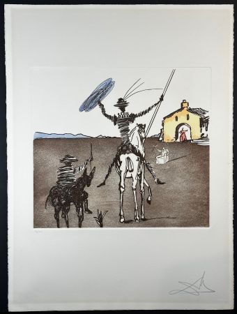 Etching Dali - Historia de Don Quichotte de la Mancha The Imppossible Dream