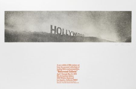 Lithograph Ruscha - Hollywood in the Rain