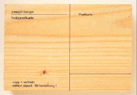 Screenprint Beuys - Holzpostkarte