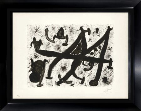 Lithograph Miró - Homage to Joan Prats (Special Edition Black&White)