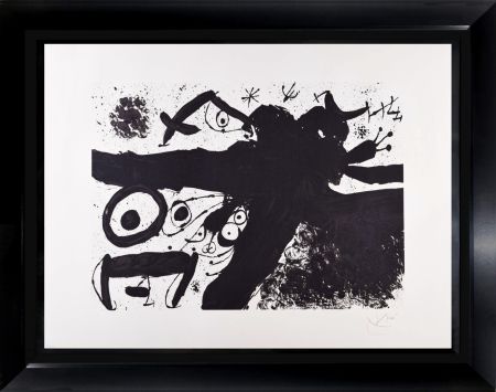 Lithograph Miró - Homage to Joan Prats (Special Edition Black&White)