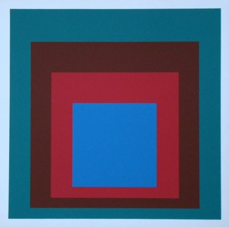 Screenprint Albers - Homage to the Square - Protected Blue, 1957