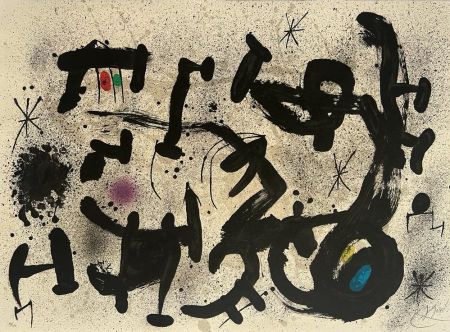 Lithograph Miró - Homenatge a Joan Prats 
