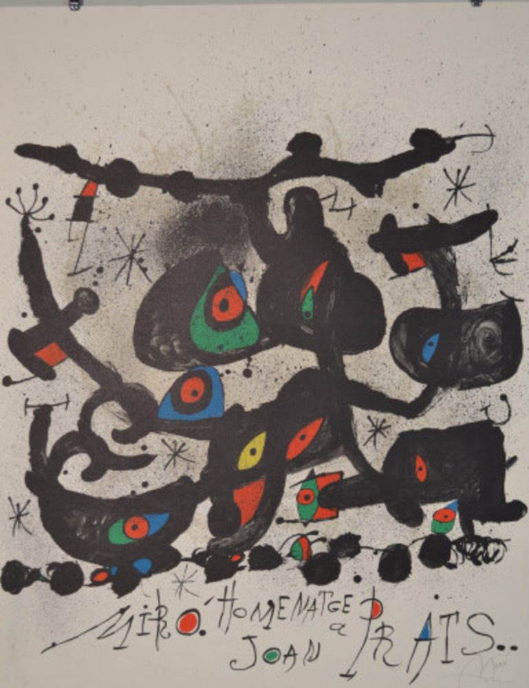 Lithograph Miró - Homentage A Joan Prats - M735