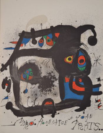 Lithograph Miró - Homentage A Joan Prats - M852