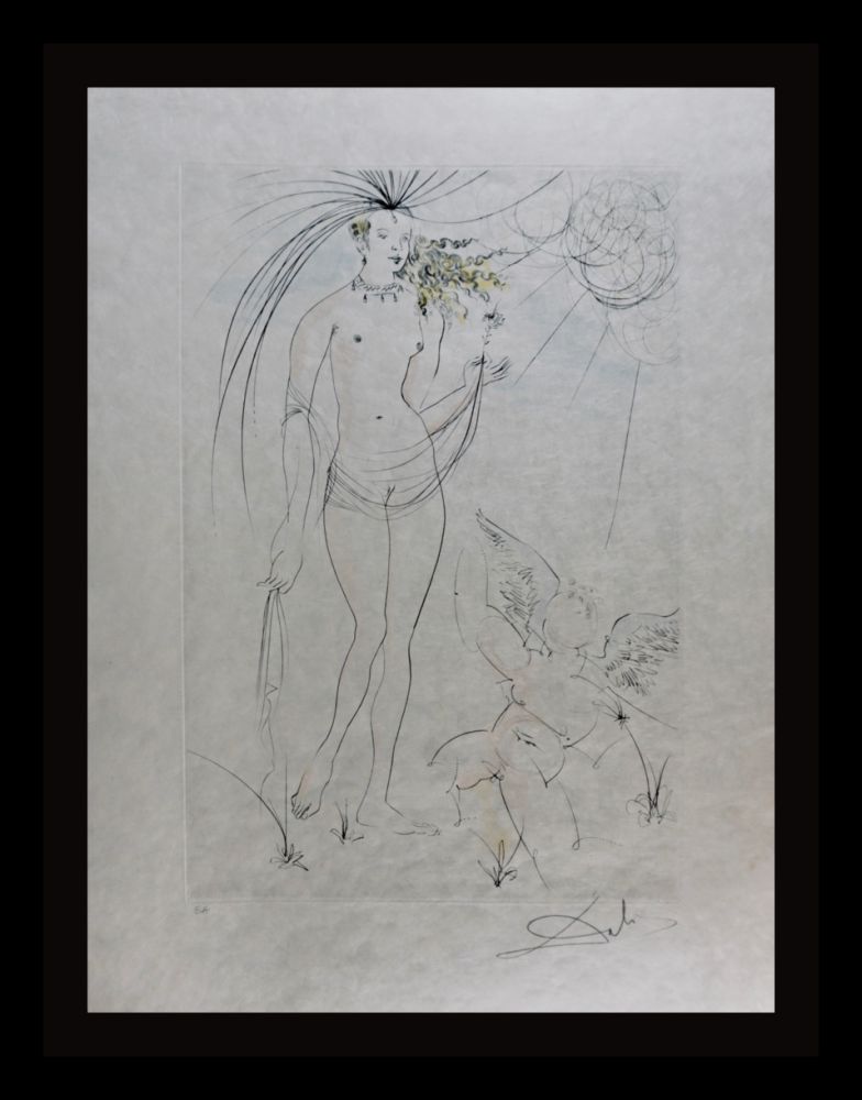 Etching Dali - Hommage a Albrecht Durer Venus & Cupid