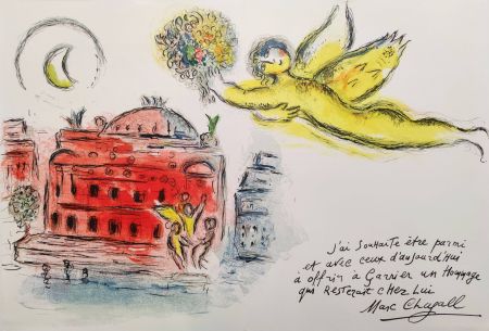 Lithograph Chagall - Hommage a Garnier