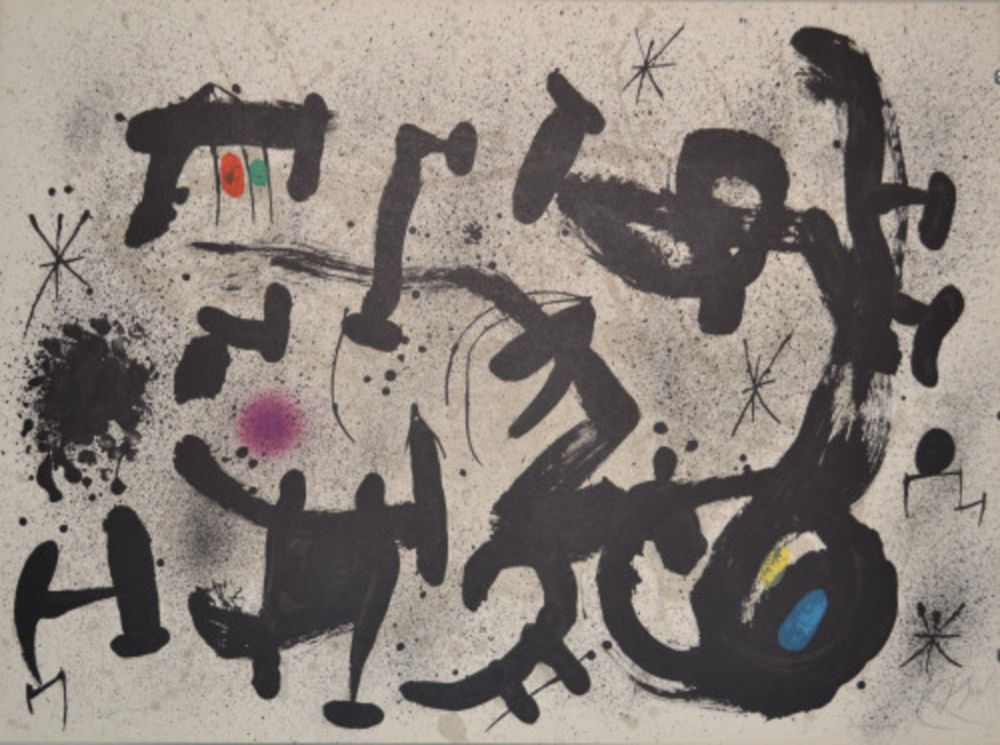 Lithograph Miró - Hommage A Joan Prats - M1034