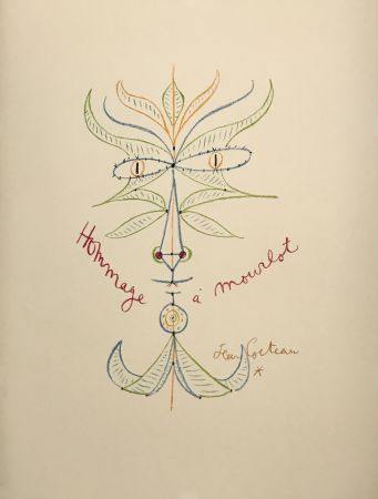 Lithograph Cocteau - Hommage a Mourlot