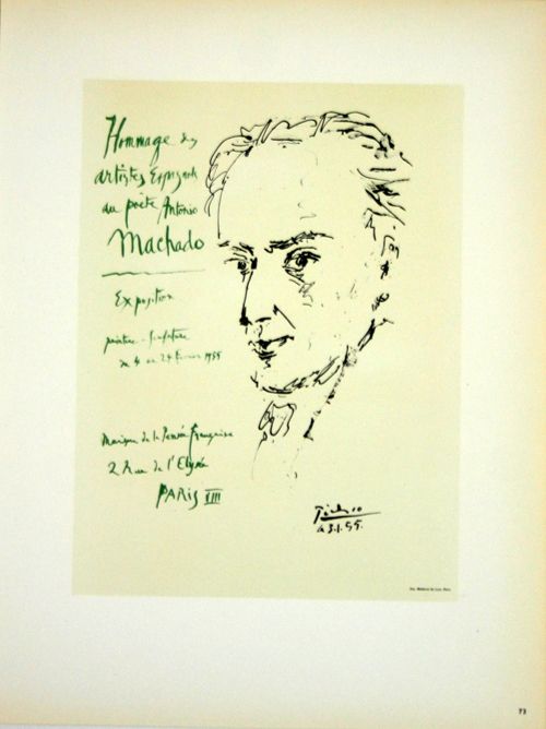 Lithograph Picasso (After) - Hommage au Poete  Antonio Marchado