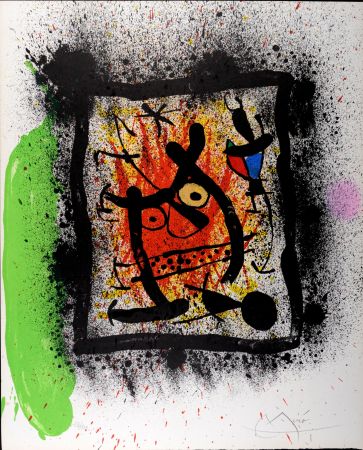 Lithograph Miró - Hommage à Curt Burgauer - Hand-signed