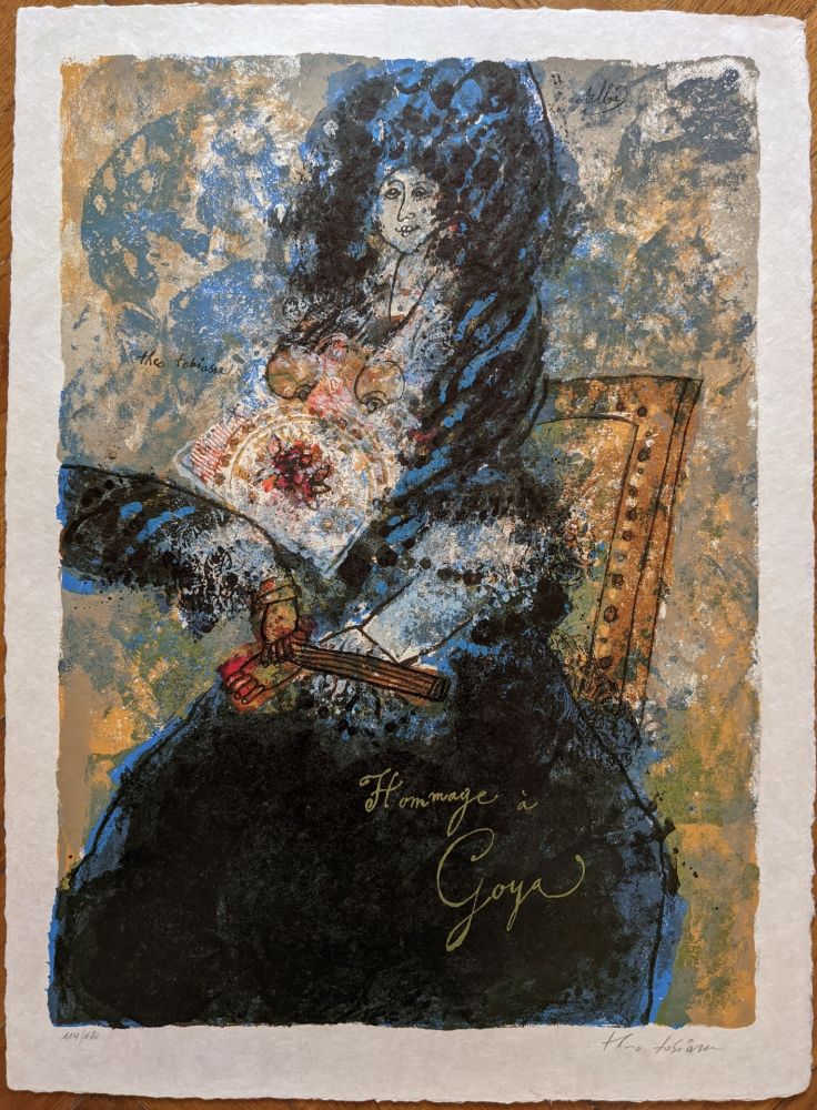 Lithograph Tobiasse - Hommage à Goya
