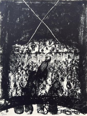 Lithograph Tàpies - Hommage à Hans Arp 