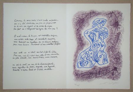 Lithograph Masson - Hommage à Jean Cassou, 1978