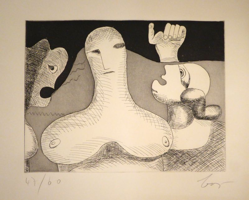 Etching Baj - Hommage à Le Corbusier