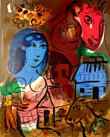 Lithograph Chagall - Hommage à Marc Chagall