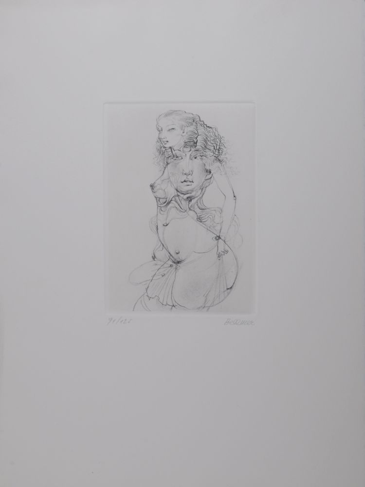 Etching Bellmer - Hommage à Marcel Duchamp, 1970 - Hand-signed