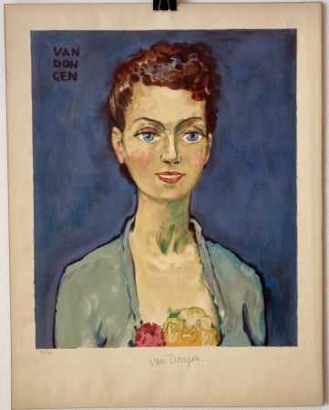 Lithograph Van Dongen - Hommage à Marie-Claire - Circa 1950
