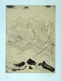 Etching And Aquatint Tàpies - Hommage à Max Ernst