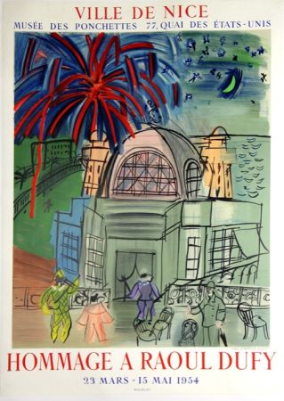 Lithograph Dufy - Hommage à Raoul Dufy  Ville de Nice
