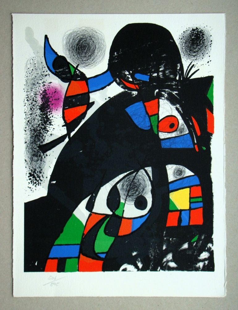 Lithograph Miró - Hommage à San Lazzaro