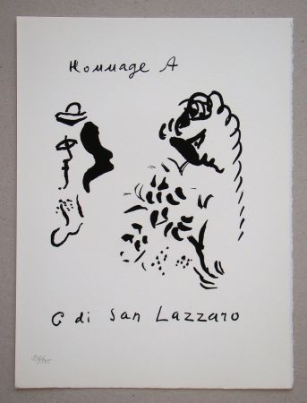 Lithograph Chagall - Hommage à San Lazzaro