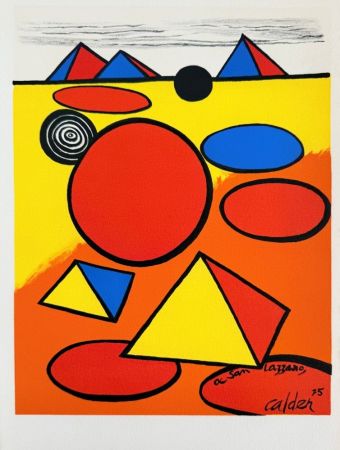 Lithograph Calder - Hommage à San Lazzaro