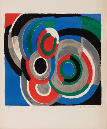Lithograph Delaunay - Hommage à Stravinsky 