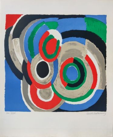 Lithograph Delaunay - Hommage à Stravinsky 