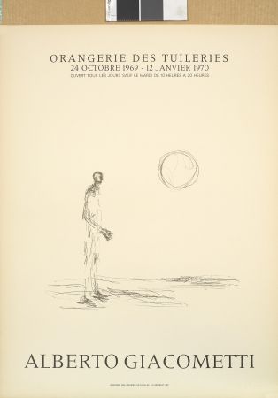Lithograph Giacometti - Homme debout et soleil