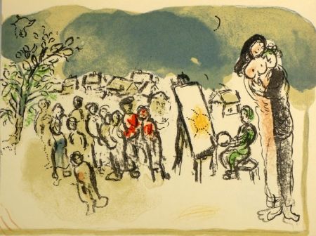 Lithograph Chagall - (Humanisme actif)