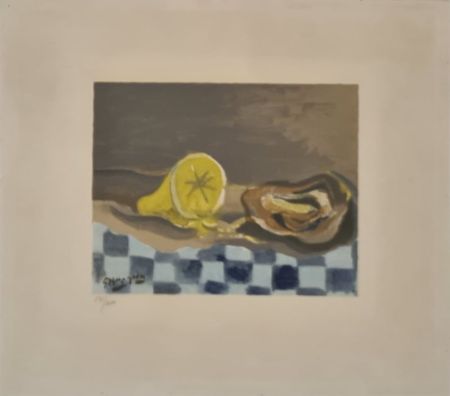 Lithograph Braque - Huître et citron 