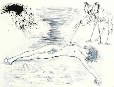 Etching Dali - Hypnos