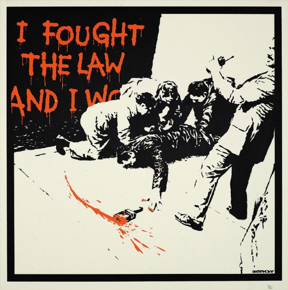 Screenprint Banksy - I FOUGHT THE LAW