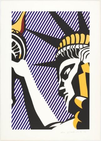 Screenprint Lichtenstein - I Love Liberty