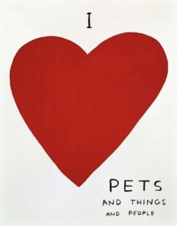 Screenprint Shrigley - I Love Pets
