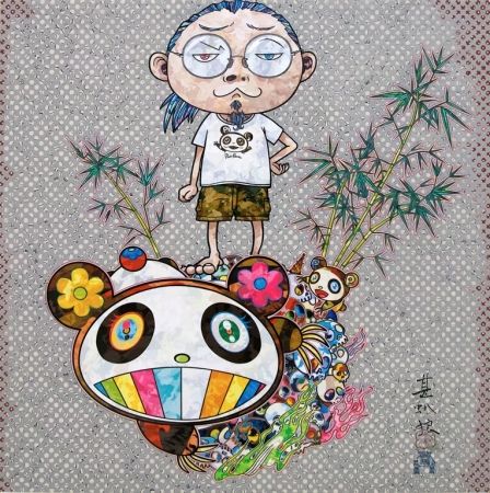 Screenprint Murakami - I Met A Panda Family