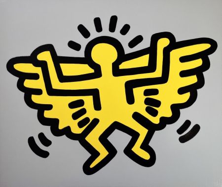 Screenprint Haring - Icons (C) - Winged Angel