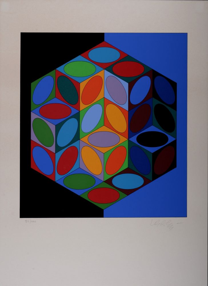 Screenprint Vasarely - Idom-3