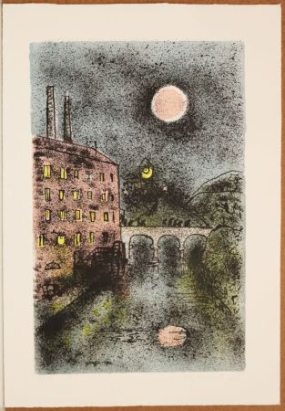 Lithograph Rognoni - Il turno di notte