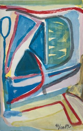 Lithograph Van Velde - Impulsion